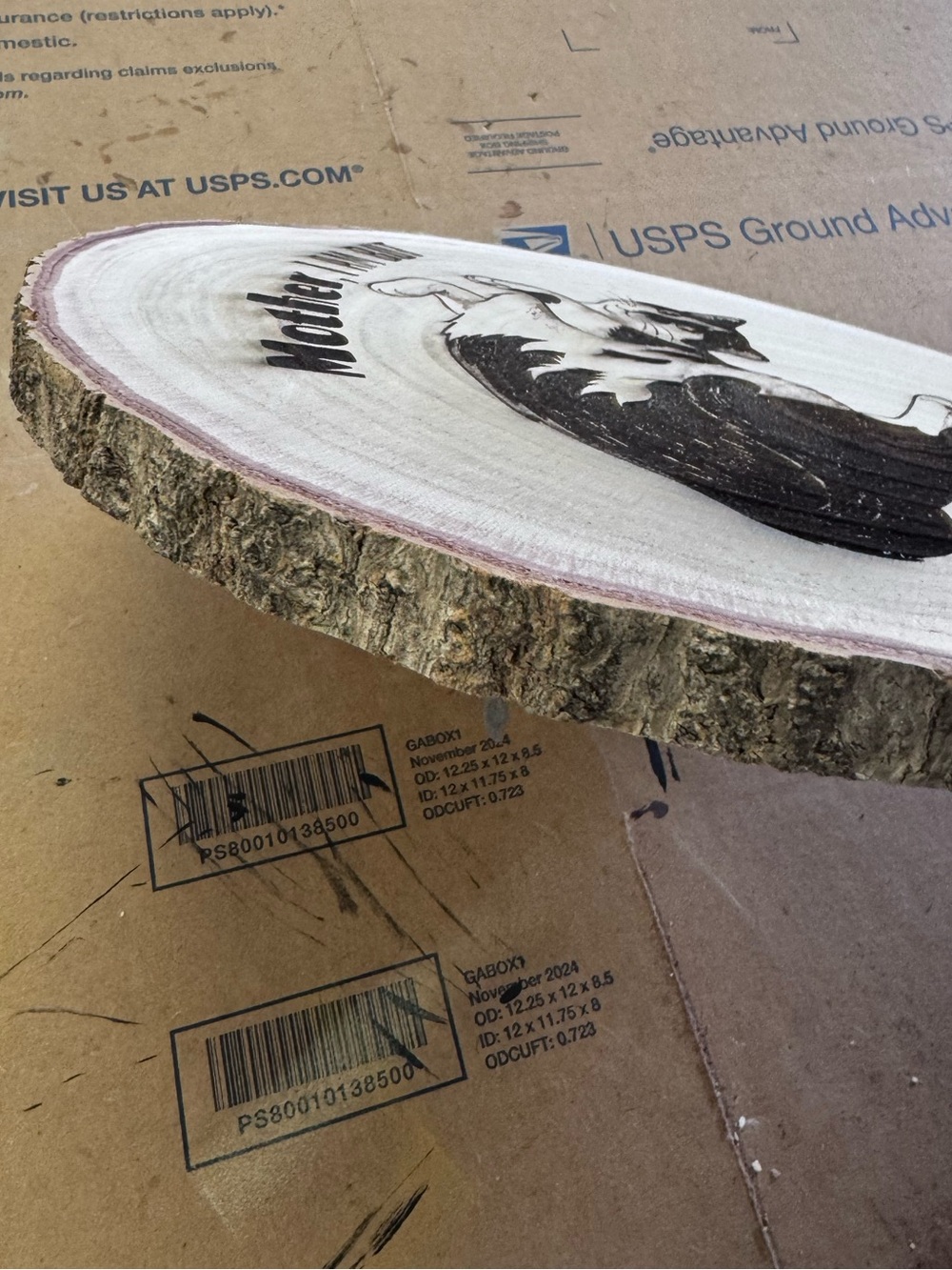 Custom Pet Portrait Wood Slice Sign • Laser Engraved Plaque • Personalized - Picture 9 of 13